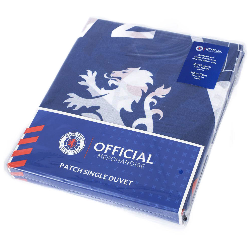 Rangers FC Patch Single Duvet Set: 3 - Bedroom By Rangers