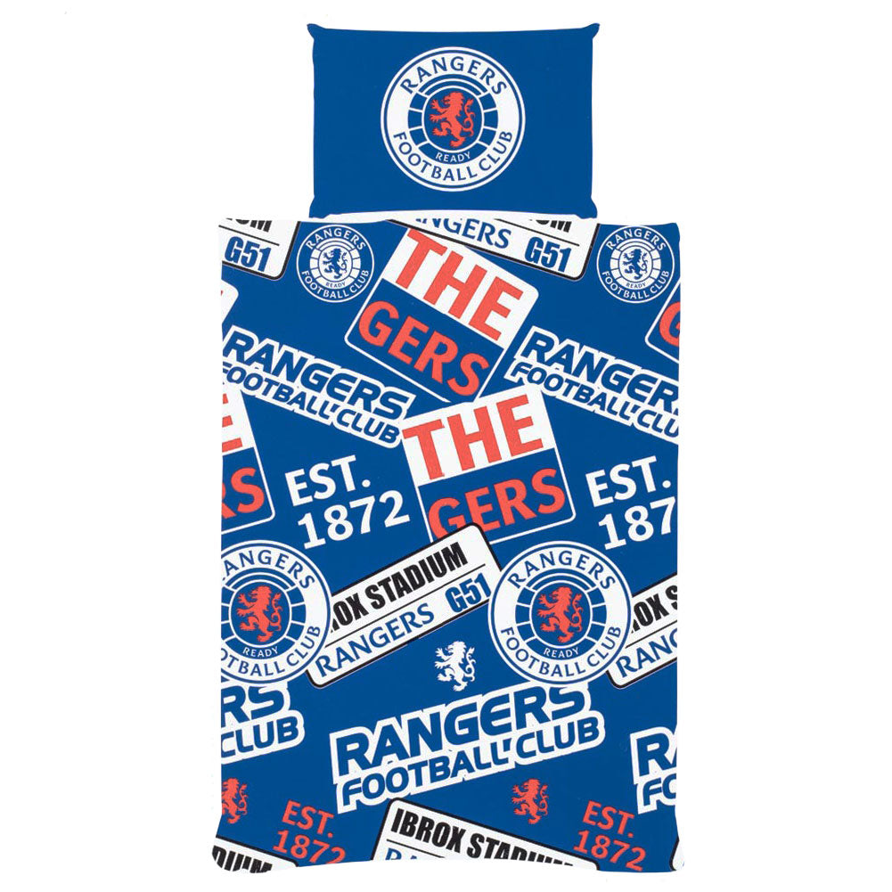 Rangers FC Patch Single Duvet Set: 1 - Bedroom By Rangers