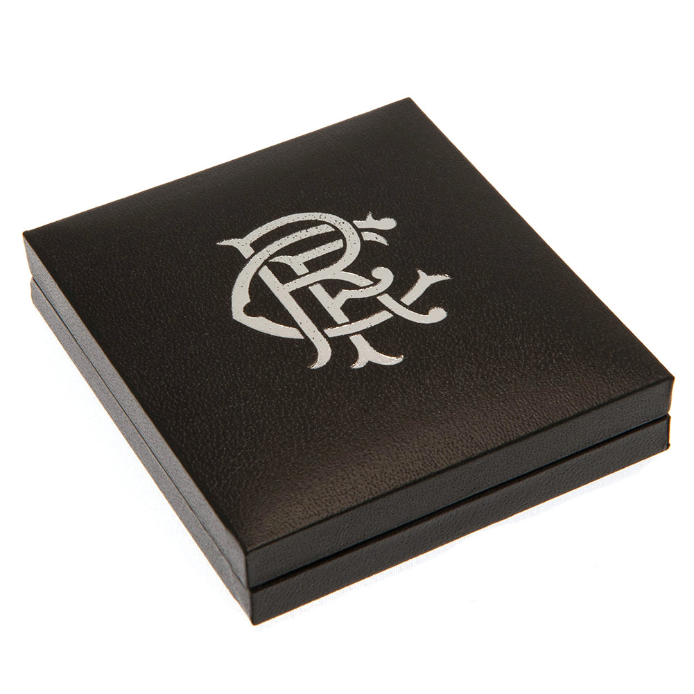 Rangers FC Scroll Crest Stainless Steel Pendant & Chain: 4 Jewellery By Rangers