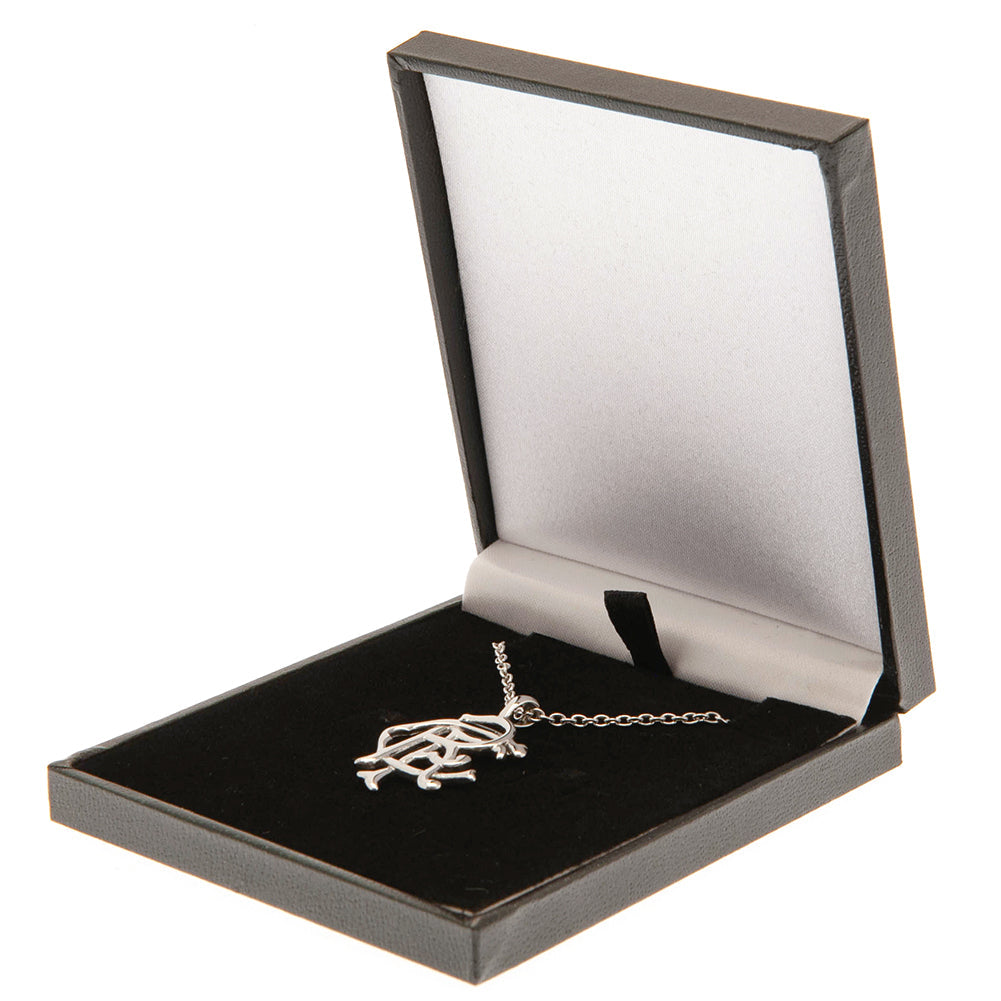 Rangers FC Scroll Crest Stainless Steel Pendant & Chain: 1 - Jewellery By Rangers