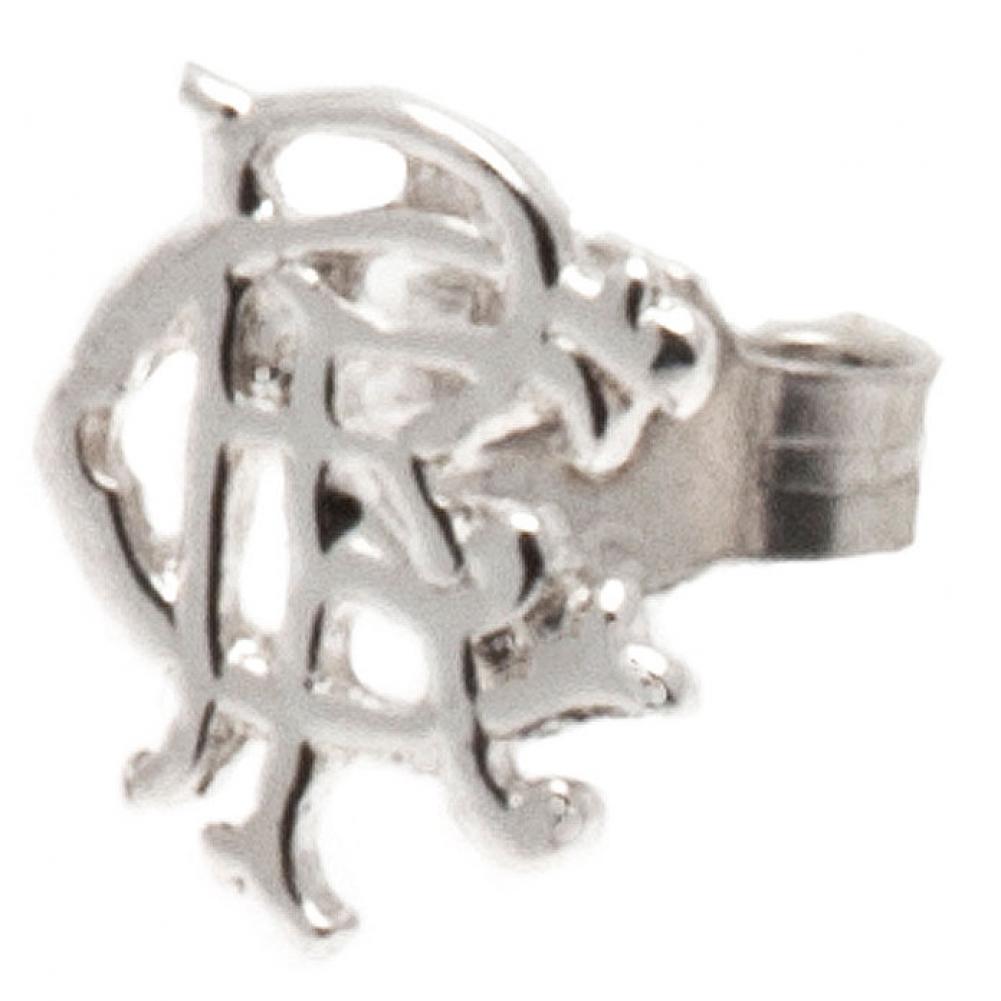 Rangers FC Scroll Crest Sterling Silver Stud Earring: 2 - Jewellery By Rangers