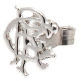Rangers FC Scroll Crest Sterling Silver Stud Earring: 2 Jewellery By Rangers