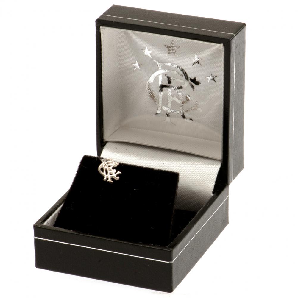 Rangers FC Scroll Crest Sterling Silver Stud Earring: 1 - Jewellery By Rangers