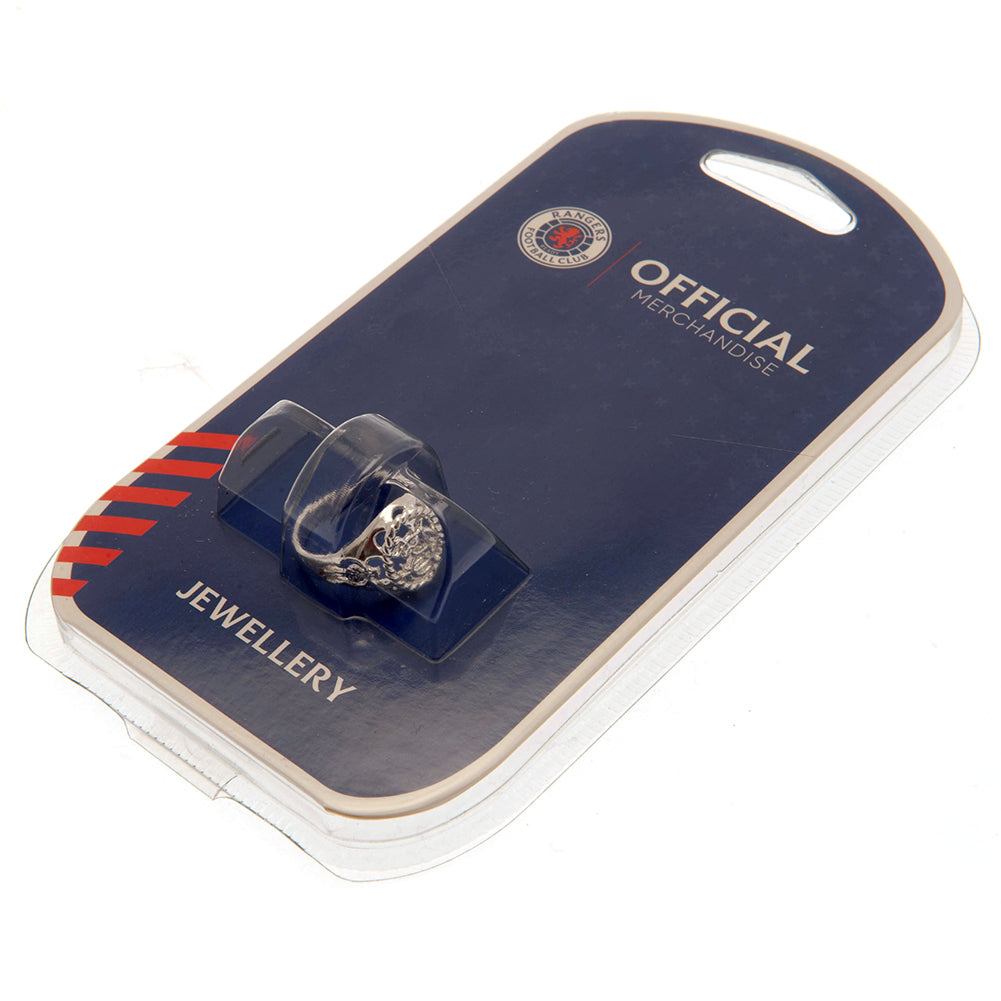 Rangers FC Silver Plated Crest Ring Medium: 2 - Jewellery By Rangers