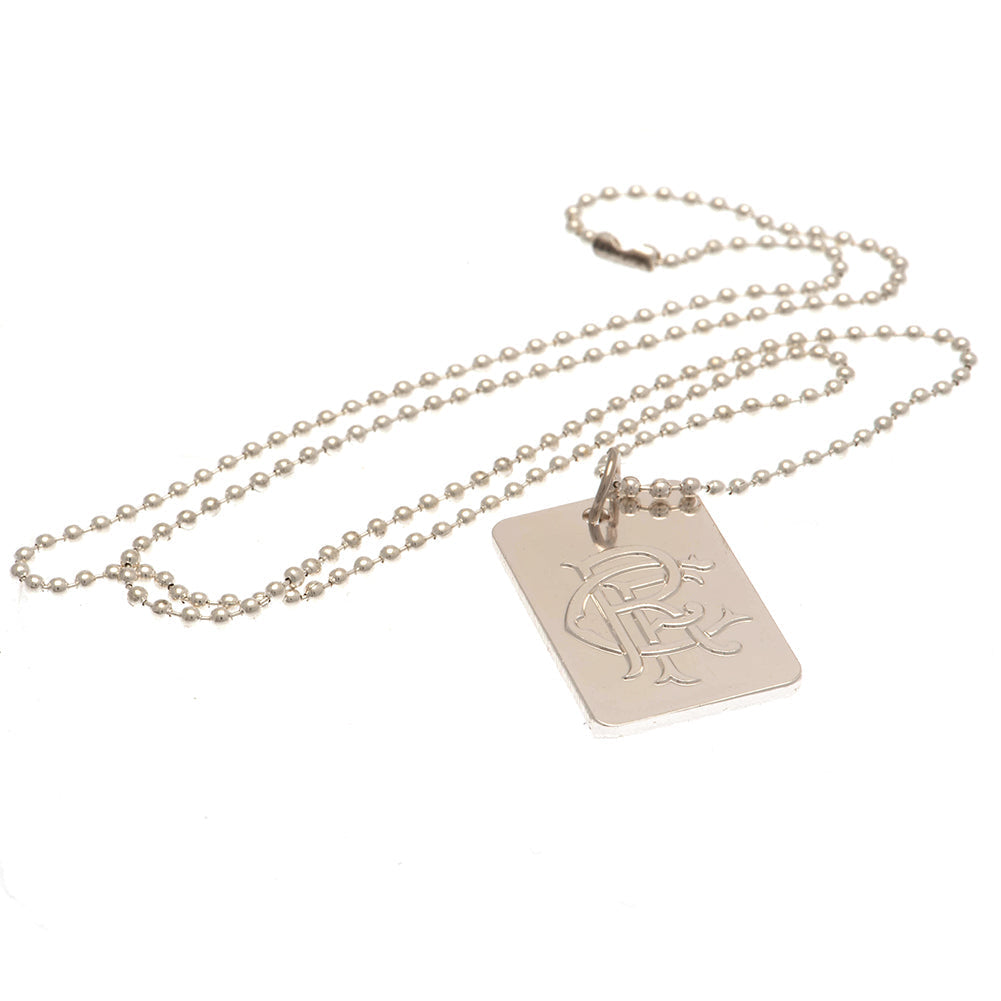 Rangers FC Silver Plated Dog Tag & Chain: 3 - Jewellery By Rangers