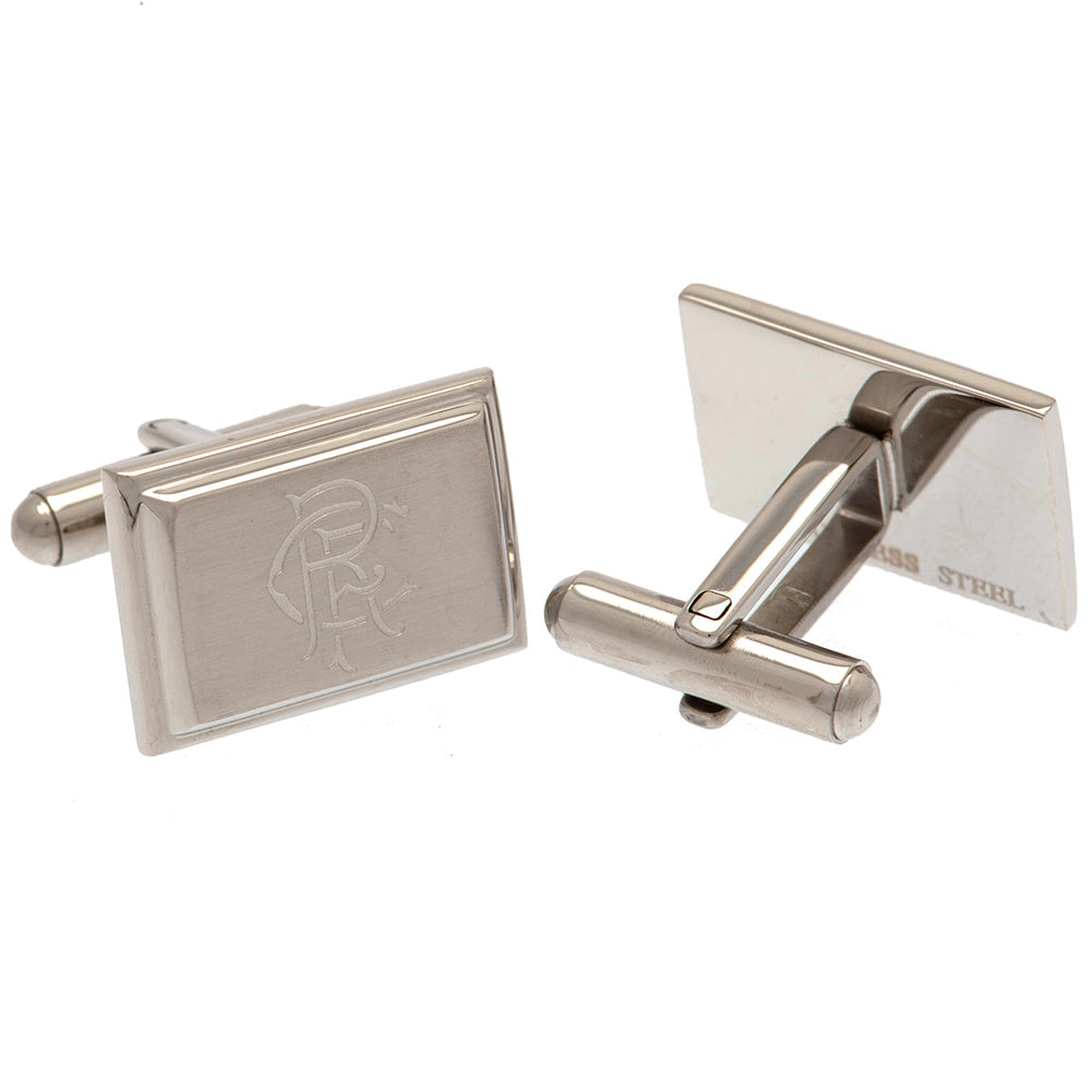 Rangers FC Stainless Steel Cufflinks: 2 - Cufflinks & Tie Slides By Rangers