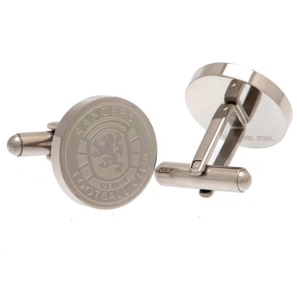 Rangers FC Stainless Steel Formed Ready Crest Cufflinks: 2 - Cufflinks & Tie Slides By Rangers