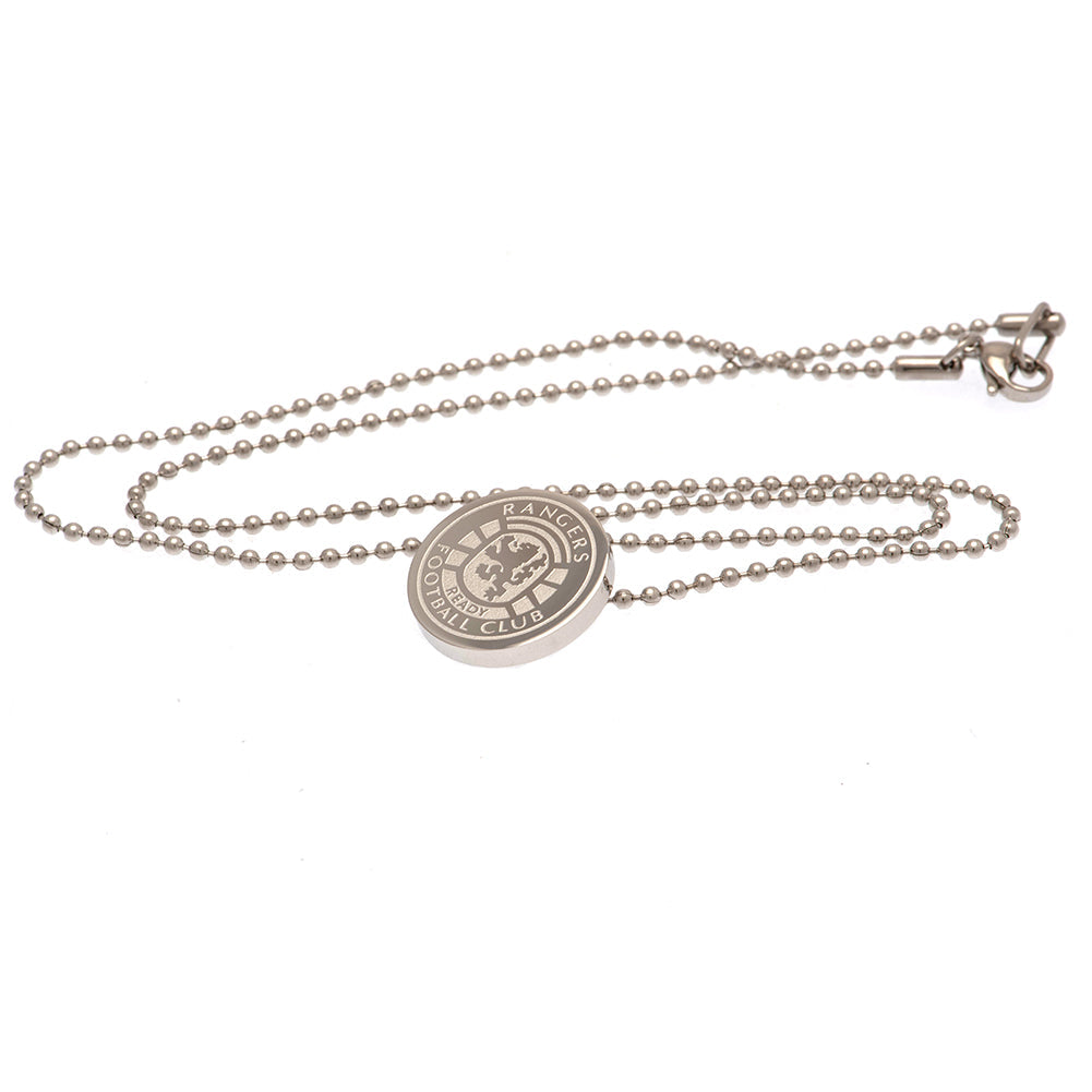 Rangers FC Ready Crest Stainless Steel Pendant & Chain: 2 - Jewellery By Rangers