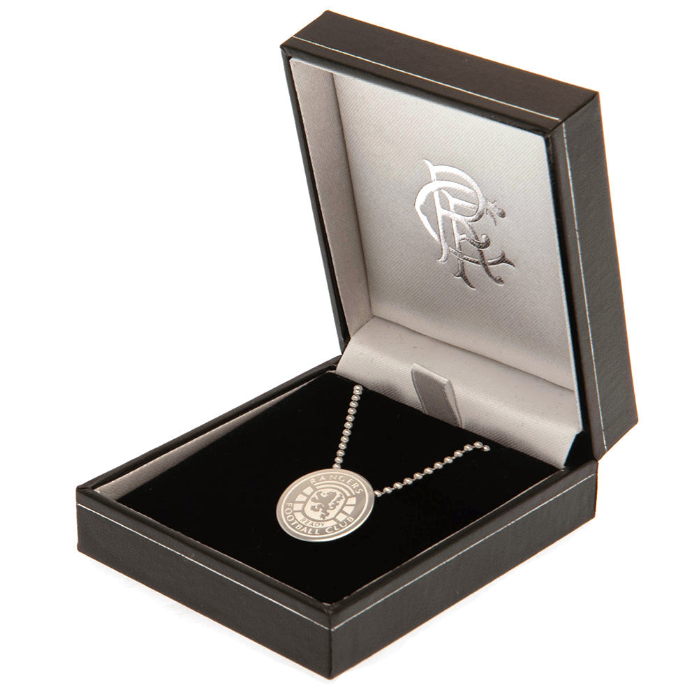 Rangers FC Ready Crest Stainless Steel Pendant & Chain: 3 - Jewellery By Rangers
