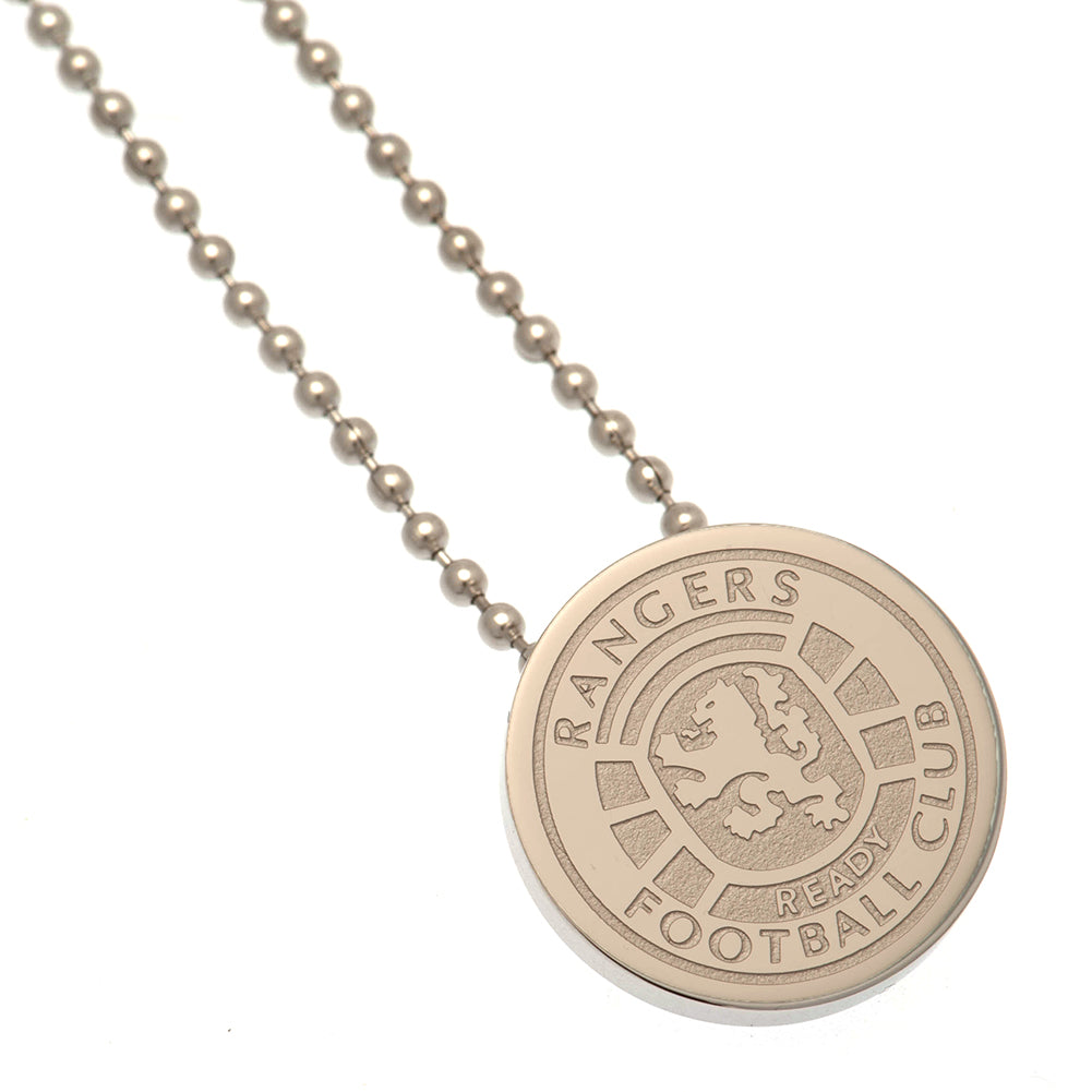 Rangers FC Ready Crest Stainless Steel Pendant & Chain: 1 - Jewellery By Rangers
