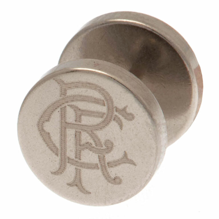 Rangers FC Stainless Steel Scroll Crest Stud Earring: 1 - Jewellery By Rangers