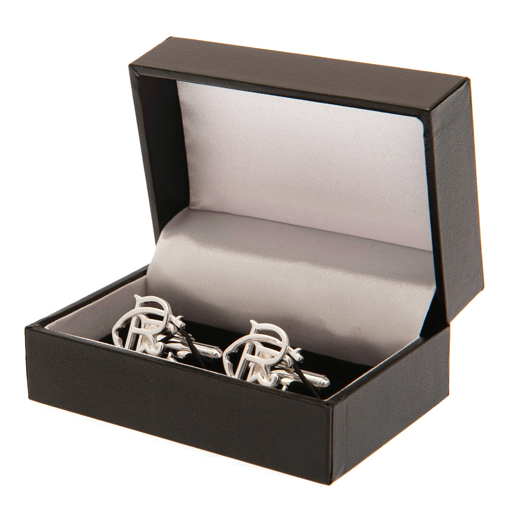Rangers FC Sterling Silver Scroll Crest Cufflinks: 1 - Cufflinks & Tie Slides By Rangers