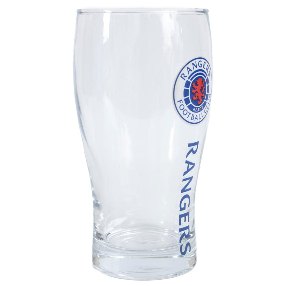 Rangers FC Tulip Pint Glass: 2 - Beer Glasses By Rangers