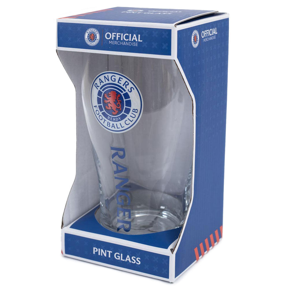 Rangers FC Tulip Pint Glass: 3 - Beer Glasses By Rangers