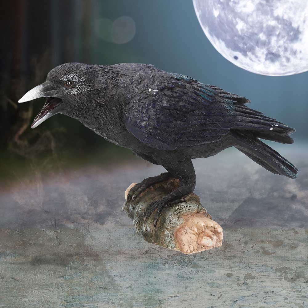 Raven’s Call Figurine Gothic Bird Ornament - Shop Figurines Medium (15-29cm) At Gift Moments - 1