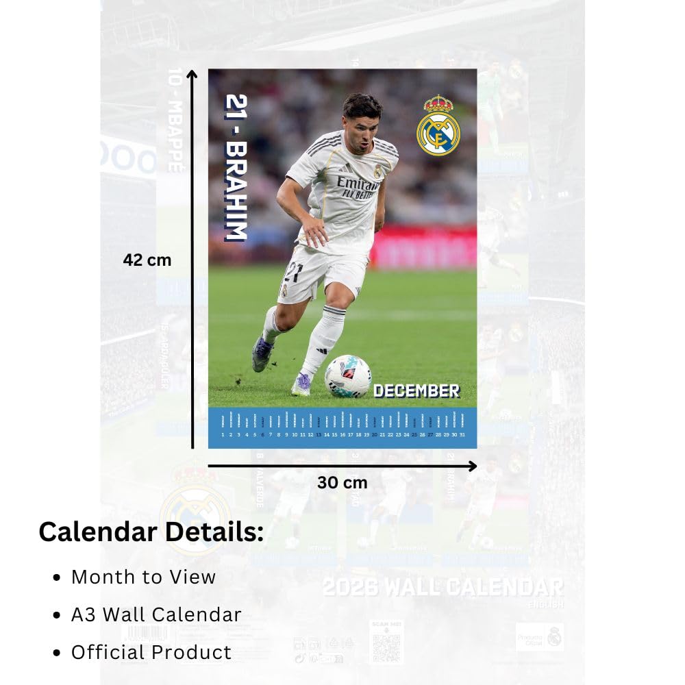 Real Madrid CF A3 Calendar 2026: 5 - Calendars By Real Madrid