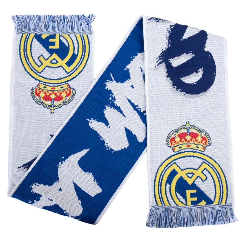 Real Madrid CF Cropped Logo Scarf - Shop Scarves At Gift Moments - 2