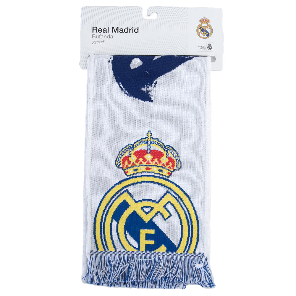 Real Madrid CF Cropped Logo Scarf - Shop Scarves At Gift Moments - 4