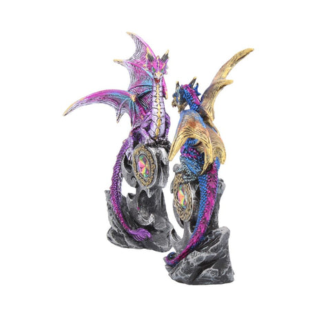 Realm Protectors Figurines Set of Two Fantasy Dragon Crystal Ornaments: 3 - Figures & Collectables By Gift Moments