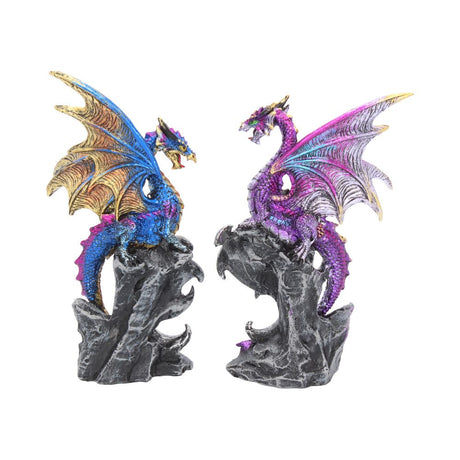 Realm Protectors Figurines Set of Two Fantasy Dragon Crystal Ornaments: 5 - Figures & Collectables By Gift Moments