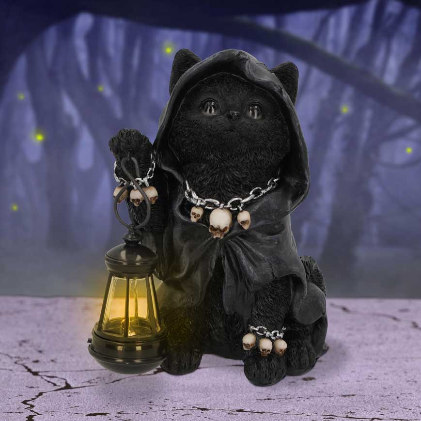 Reapers Feline Lantern Grim Reaper Cat Figurine 18.5cm: 1 - Figures & Collectables By Gift Moments