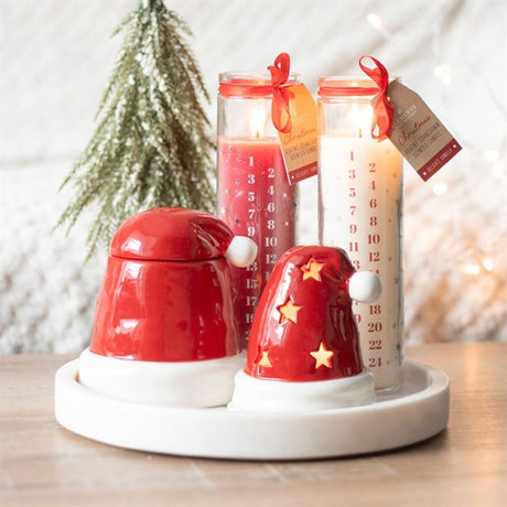 Red Vanilla Advent Tube Candle: 5 - Candles By Gift Moments