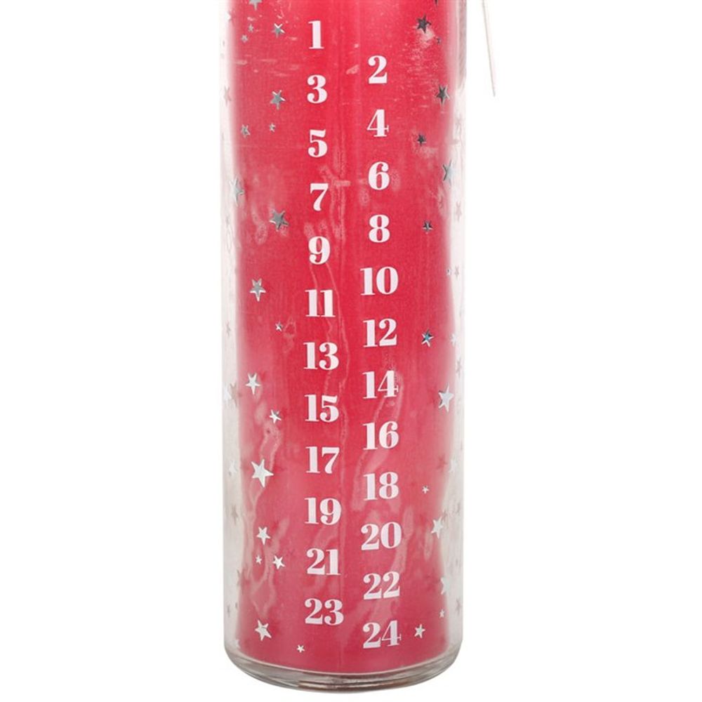 Red Vanilla Advent Tube Candle: 4 - Candles By Gift Moments