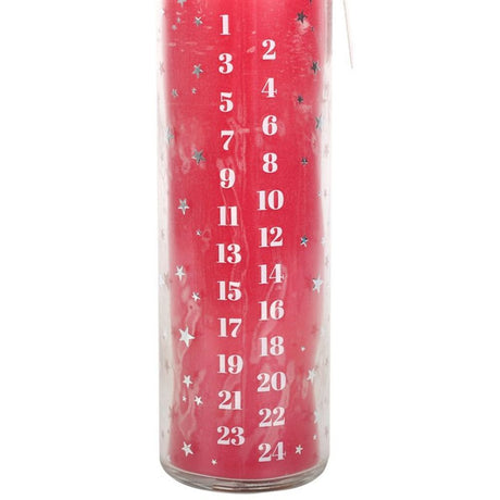 Red Vanilla Advent Tube Candle: 4 - Candles By Gift Moments
