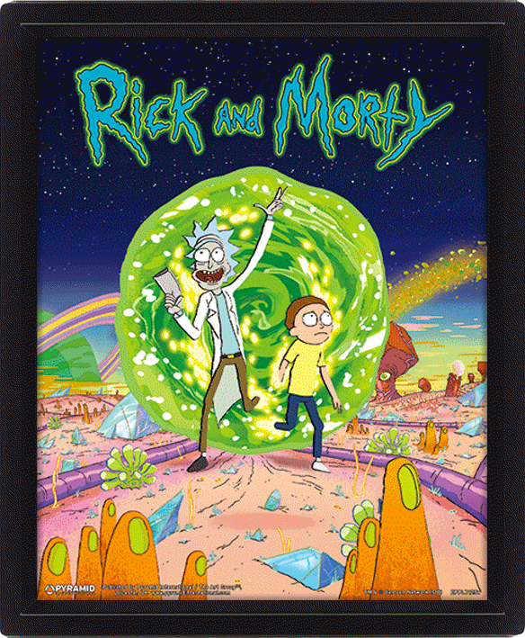 Rick And Morty Framed 3D Picture: 1 - Posters By Rick And Morty