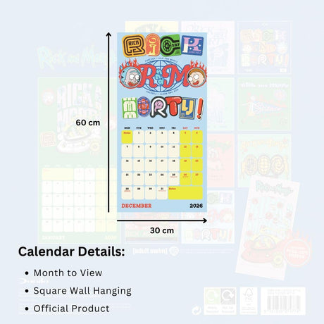 Rick And Morty Square Calendar 2026: 5 - Calendars By Rick And Morty