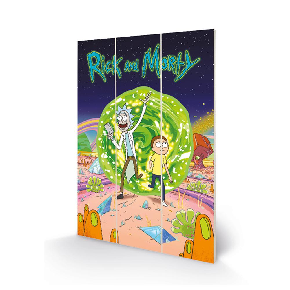 Rick And Morty Portal Wood Print: 1 - Wall Art By Rick And Morty