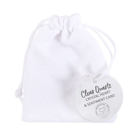 You Rock Clear Quartz Crystal Heart in a Bag: 3 - By Gift Moments