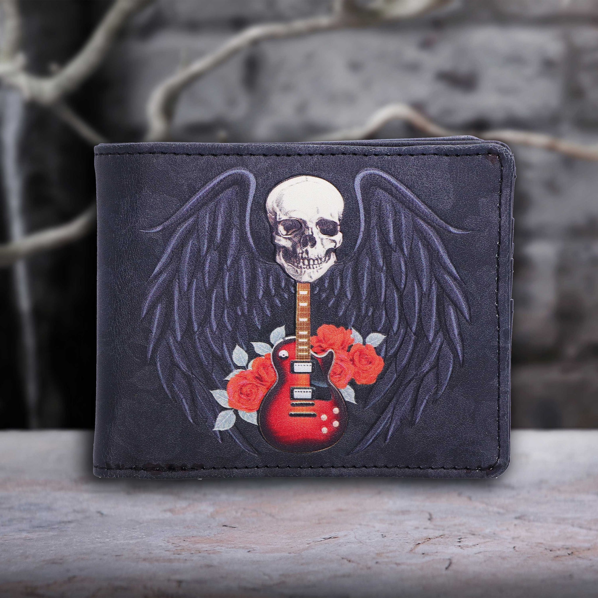 Rock and Roses Gothic Skull Wallet: 1 - Wallets By Gift Moments