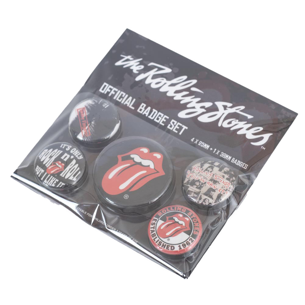 The Rolling Stones Classic Button Badge Set - Shop Badges At Gift Moments - 3