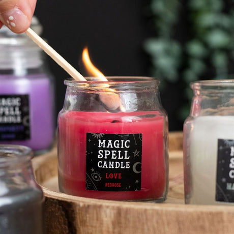 Rose ’Love’ Spell Candle Jar: 1 - Candles By Gift Moments