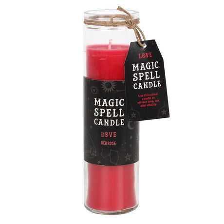 Rose ’Love’ Spell Tube Candle: 1 - Candles By Gift Moments