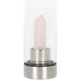 Rose Quartz Purifying Glass Water Bottle: 2 - Water Bottles By Gift Moments