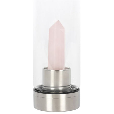 Rose Quartz Purifying Glass Water Bottle: 2 - Water Bottles By Gift Moments
