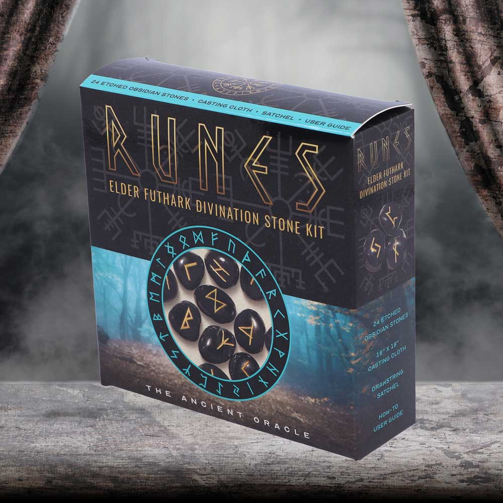 Runes Elder Futhark Divination Stone Kit: 1 - Stones & Crystals By Gift Moments