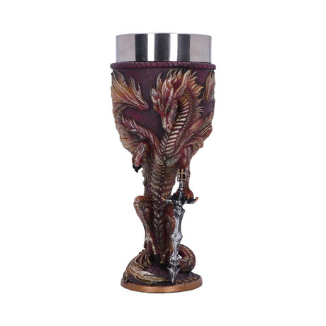 Ruth Thompson Flame Blade Red Fire Dragon Goblet Glass: 2 - Goblets & Chalices By Gift Moments