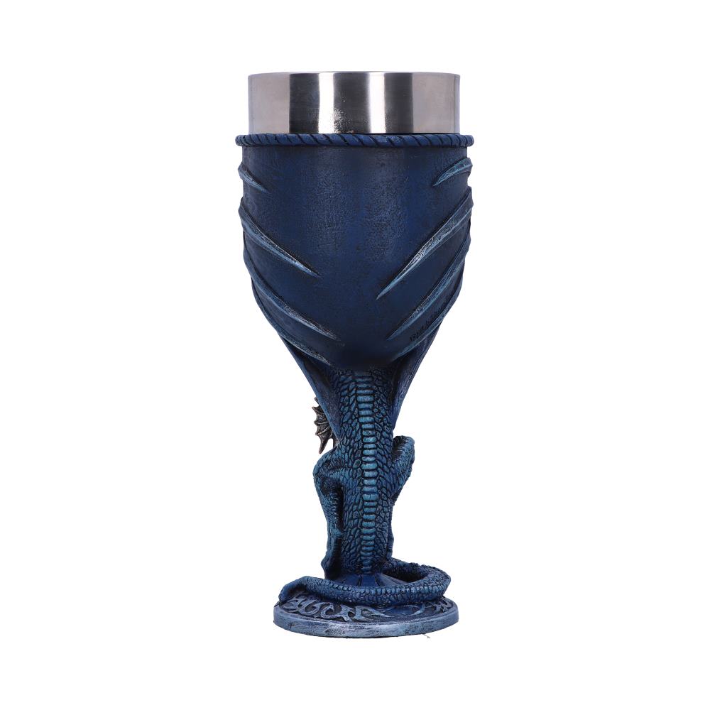 Ruth Thompson Sea Blade Blue Water Dragon Goblet Glass: 5 - Goblets & Chalices By Gift Moments