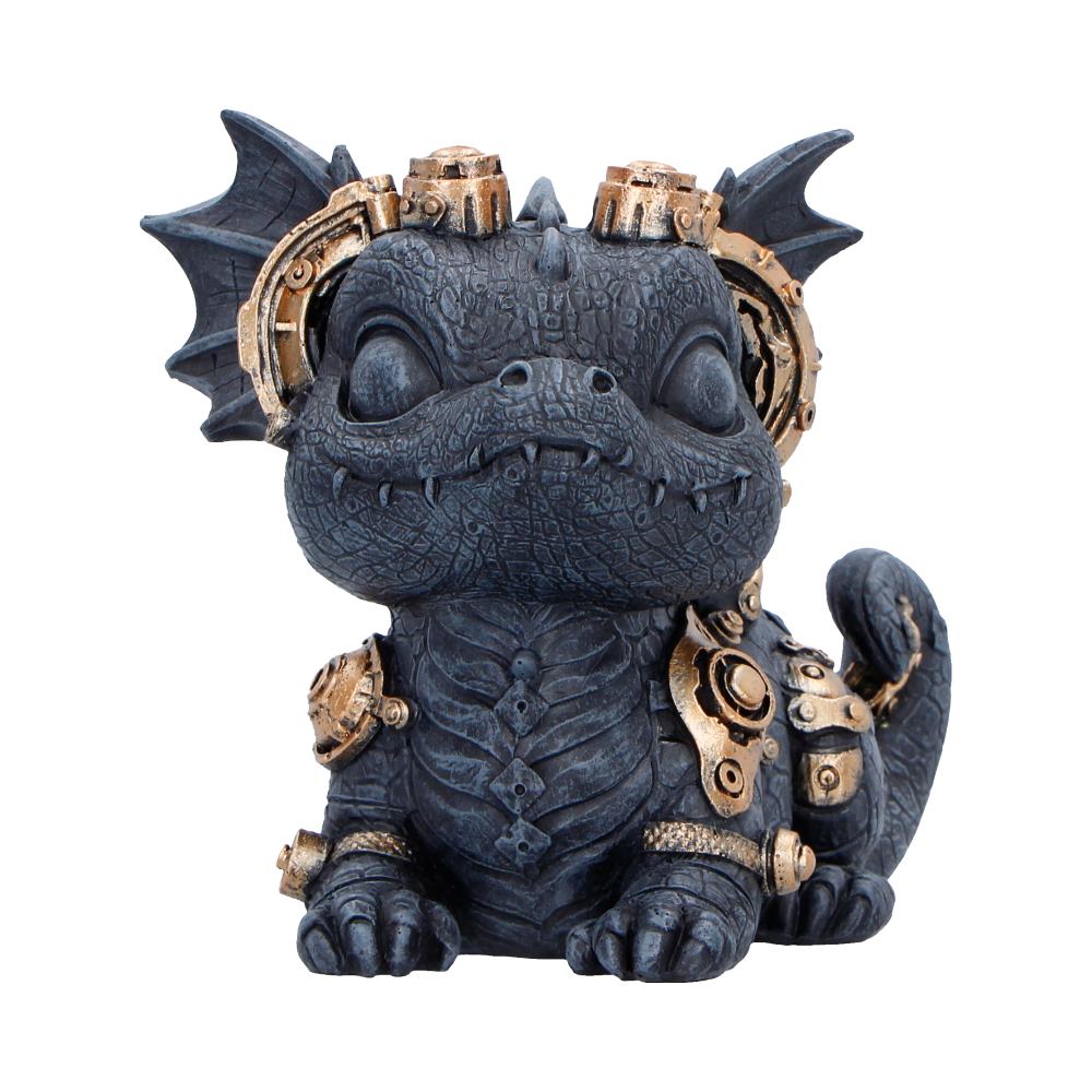 Gearling Black Steampunk Dragon 14.6cm - Shop Figurines Medium (15-29cm) At Gift Moments - 2