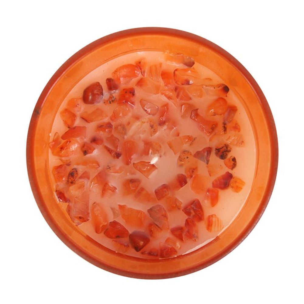 Sacral Chakra Orange Crystal Chip Candle: 2 - Candles By Gift Moments