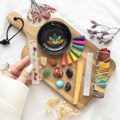 Sacred Chakra Deluxe Healing and Wellness Kit: 6 - Incense Holders By Gift Moments