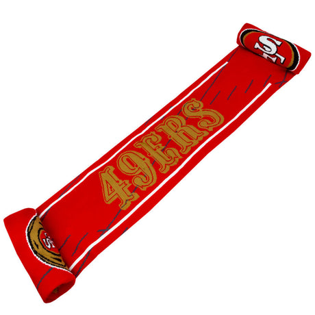 San Francisco 49ers HD Jacquard Knit Scarf: 3 - Scarves By American Sports