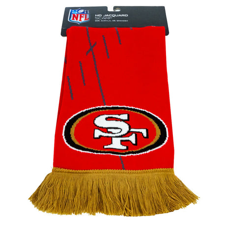 San Francisco 49ers HD Jacquard Knit Scarf: 4 - Scarves By American Sports