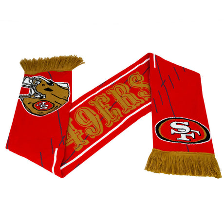 San Francisco 49ers HD Jacquard Knit Scarf: 2 - Scarves By American Sports