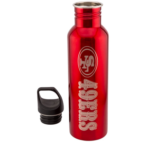 San Francisco 49ers Steel Water Bottle 750ml: 2 - Water Bottles By American Sports