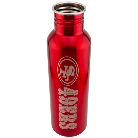 San Francisco 49ers Steel Water Bottle 750ml: 4 - Water Bottles By American Sports
