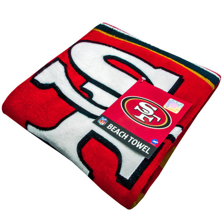 San Francisco 49ers Stripe Beach Towel: 2 - Towels By American Sports